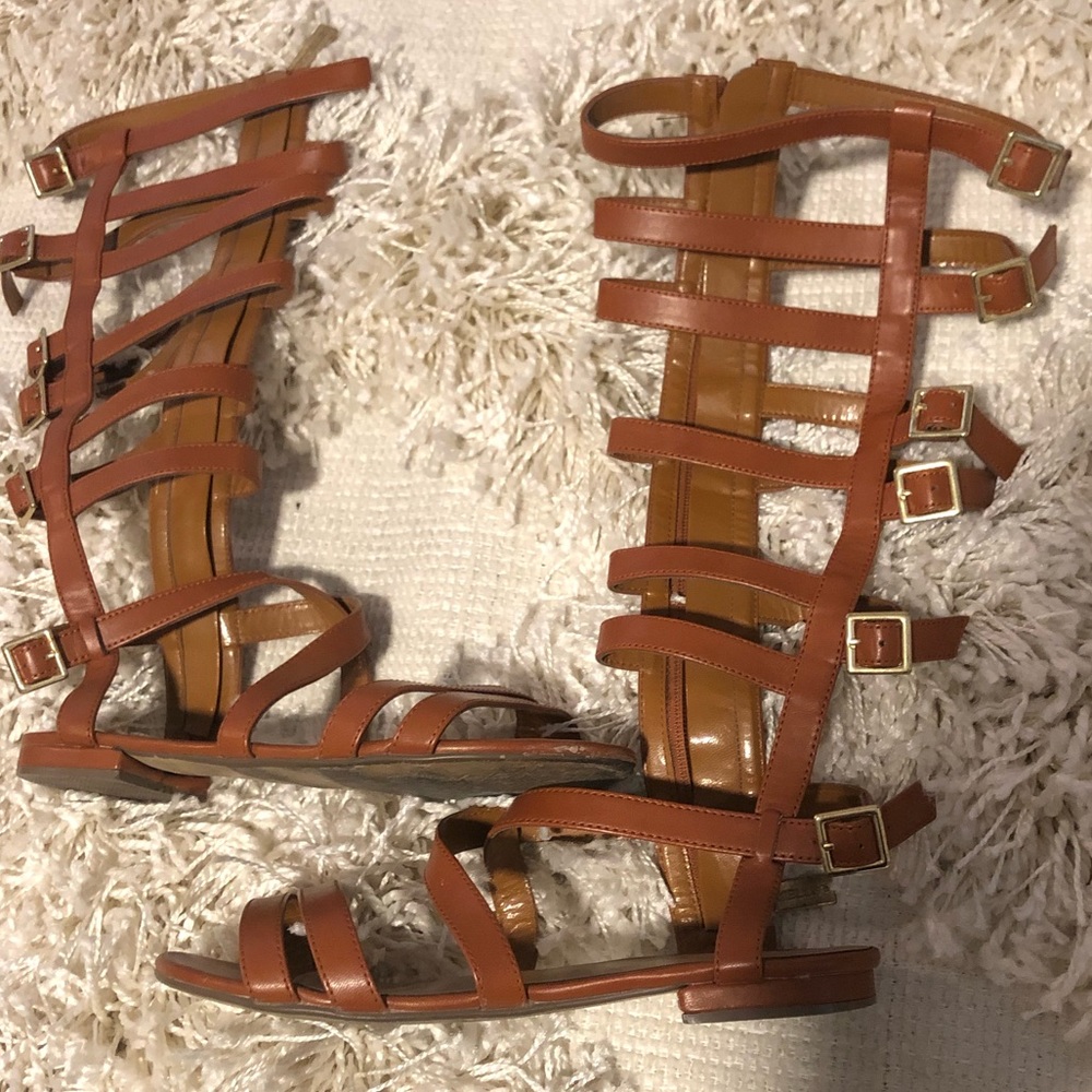 Tan gladiator sandals size 7